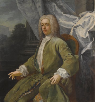 Portrait of a Seated Gentleman, Three Quarter Length by Jacopo Amigoni